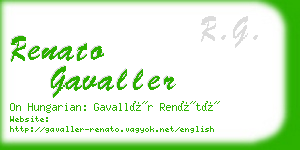 renato gavaller business card